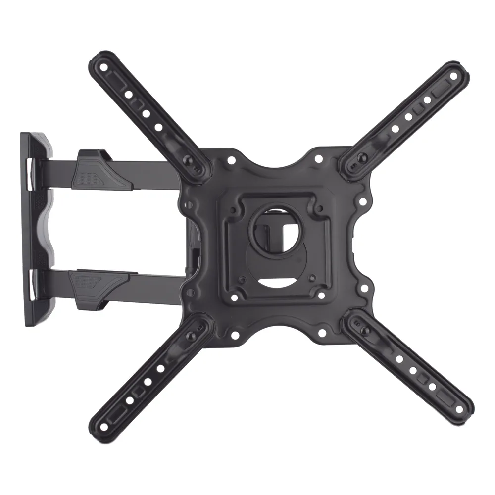 Montaje de Pared Articulado P4-NB / Pantallas de 32" a 55" / VESA 100x100 a 400x400 mm / Carga 27.2 kg (60 lbs) / Inclinación +8° a -5° / Giro 180° / Distancia de Pared 5 a 40 cm / Acero – vista 3