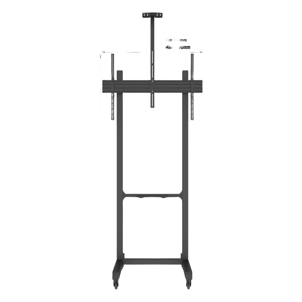 Montaje de Piso Móvil para Pantallas de  65 in a 100 in | vesa 100 x 100 hasta 1000 x 600 | carga maxima soportada 120kg| Fabricado en aluminio y acero – vista 5