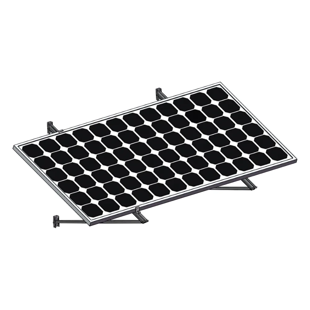 Montaje Para Módulos Solares En Muro Con Espesor De 35-40mm, Riel 1400mm