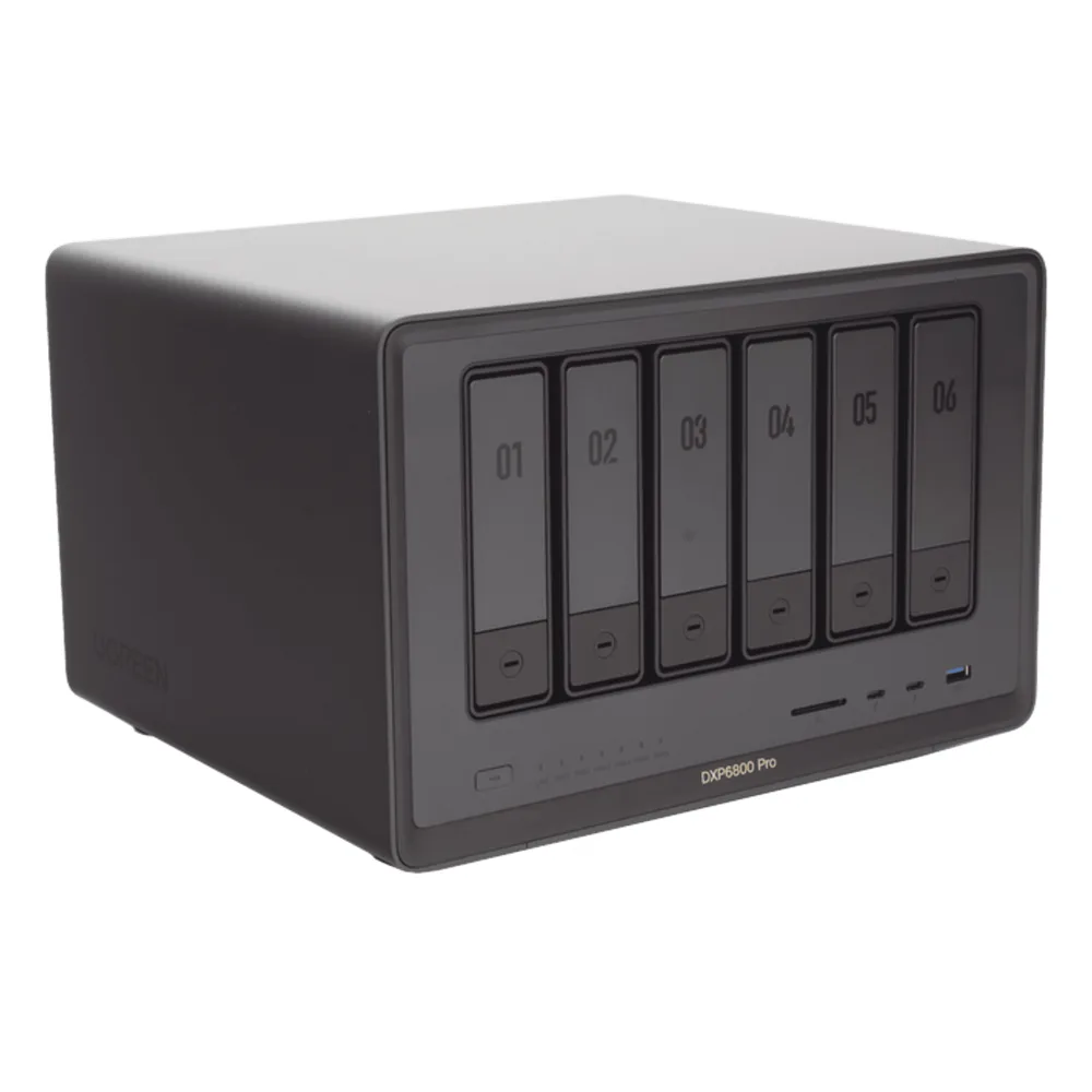 NAS UGREEN NASync DXP6800 Pro / Intel Core i5-1235U 10 Núcleos / 6 Bahías SATA + 2 M.2 NVMe / 2 Puertos Thunderbolt 4 / 2 Puertos 10GbE / 8K HDMI / PCIe 4.0 x4 / DDR5 Hasta 64GB / Compatibilidad Multiplataforma – vista 4