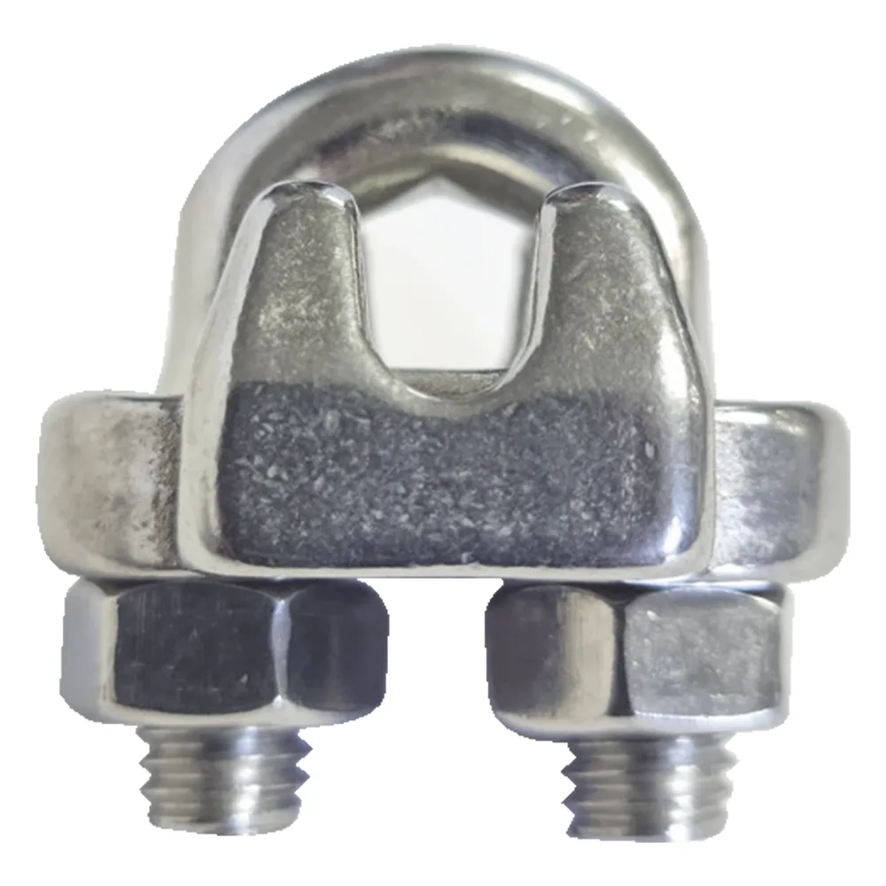 Nudo/ Perro/ Abrazadera Acero Forjado para Cable de 1/8", Acero Inoxidable.