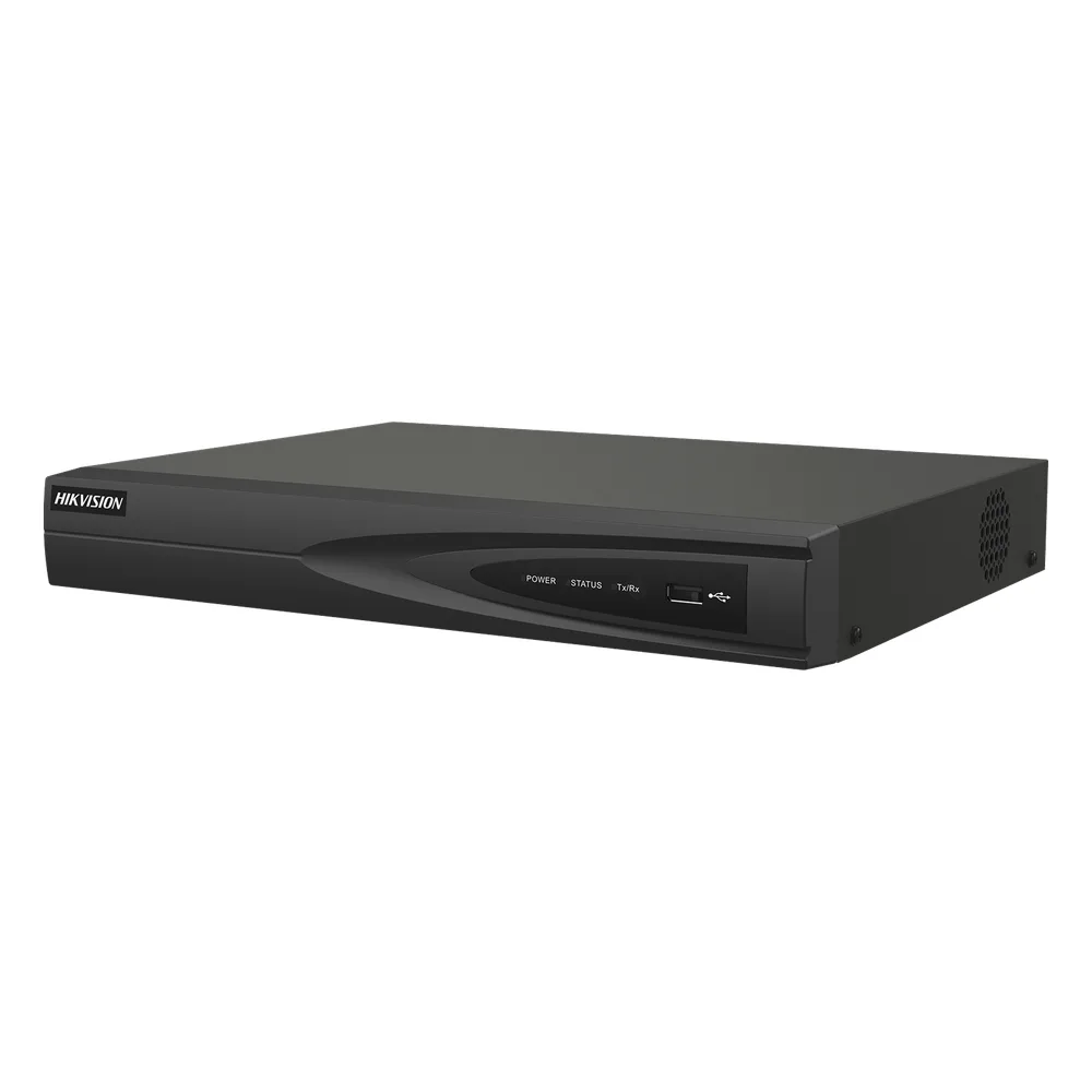 NVR 8 Megapixel (4K) (Compatible con Cámaras ACUSENSE) / 4 canales IP / 4 Puertos PoE+ / 1 Bahía de Disco Duro / Salida de Vídeo en 4K / 300 Metros PoE Modo Extendido