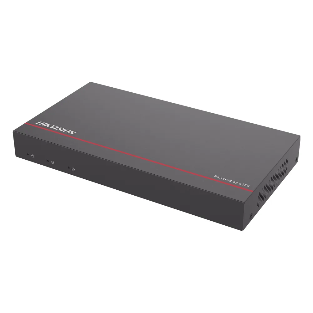 NVR + eSSD / 4 Megapixel / 8 Canales IP / 8 Puertos PoE+ / eSSD de 1 TB / ACUSENSE / Diseño Compacto y Cero Ruido