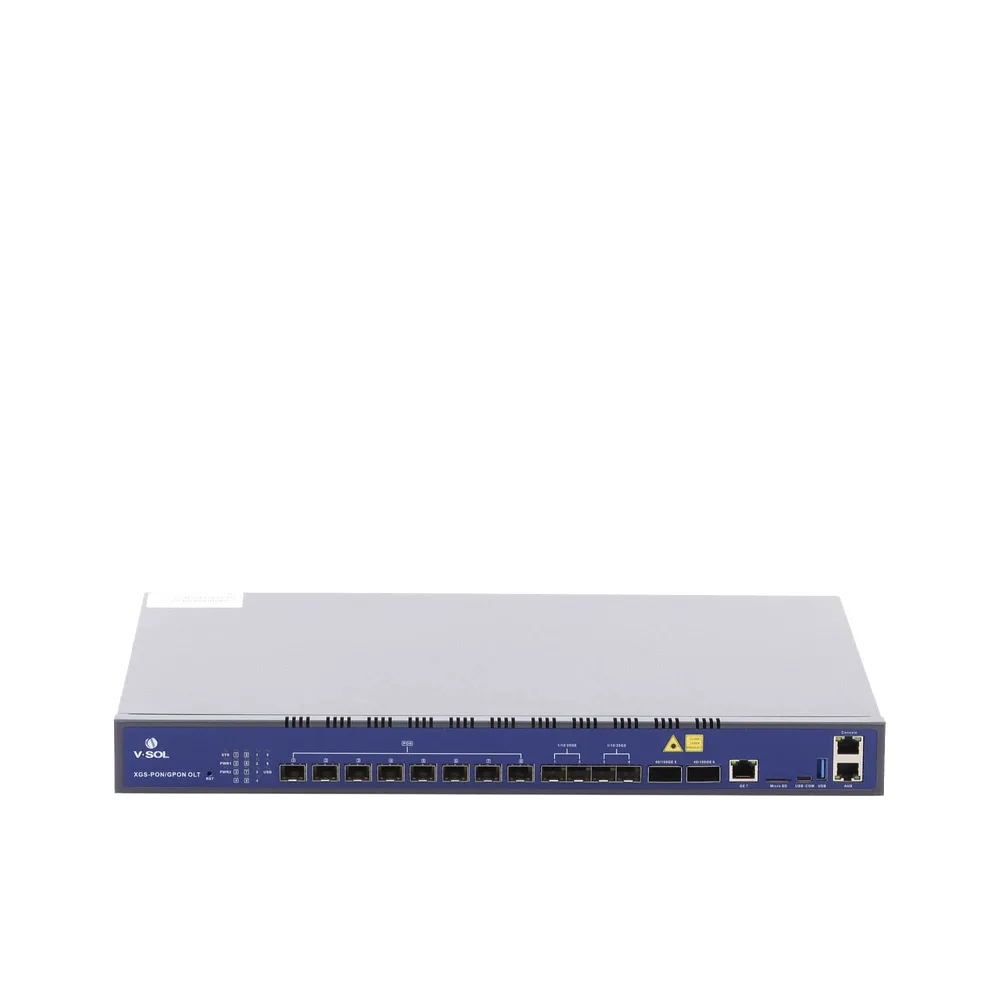 OLT Combo de 8 Puertos XGSPON/GPON / 7 Puertos Uplink (1 Puerto RJ45 + 4 Puertos SFP28 + 2 Puertos QSFP28) /  Hasta 2,048 ONUs – vista 2