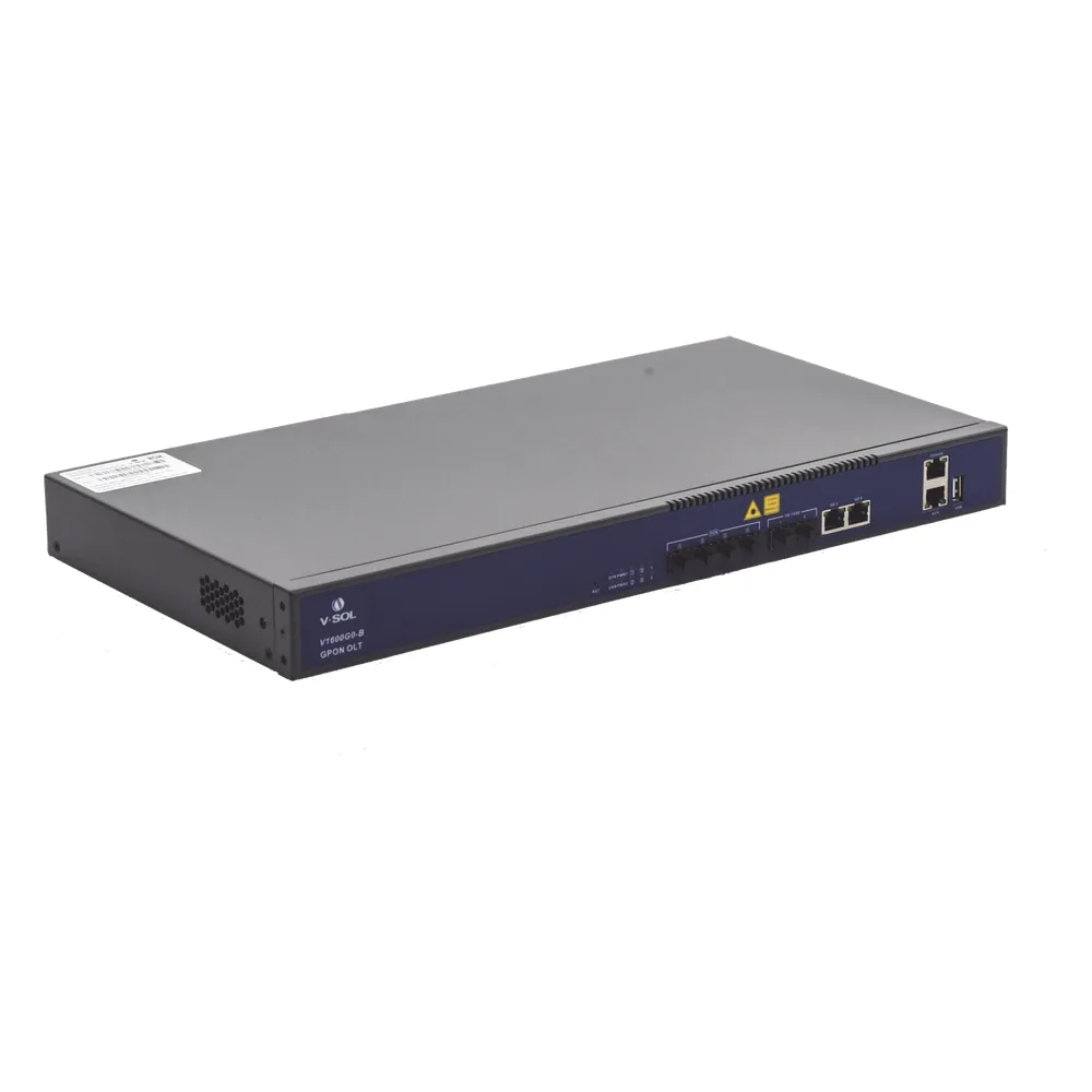 OLT de 4 puertos GPON con 4 puertos Uplink (2 puertos Gigabit Ethernet + 2 Puertos SFP+) , hasta 512 ONUS,