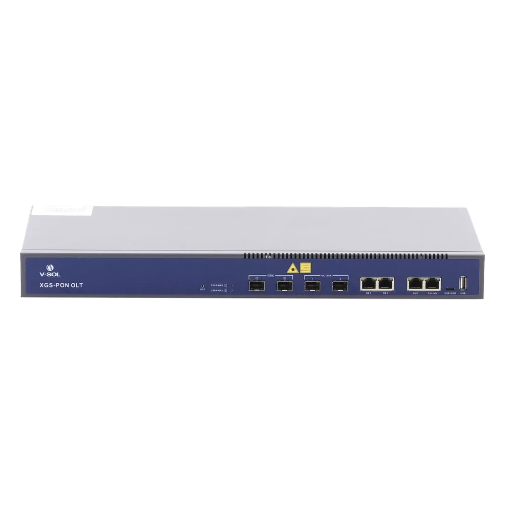 OLT Dual de 2 Puertos XGSPON/GPON / 4 Puertos Uplink (2 Puerto Gigabit RJ45 + 2 Puertos SFP/SFP+) / Hasta 512 ONUs – vista 2
