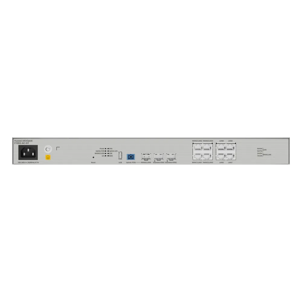 OLT Mini FTTh eKit 2 Puertos GPON (Incluye módulos C+) + 1 Puerto Uplink XGS-PON + 4 Puertos WAN/LAN Gigabit + 4 Puertos LAN Gigabit  / All-In-One (Router, Switch, OLT, Controladora) / Libre de licenciamiento – vista 4
