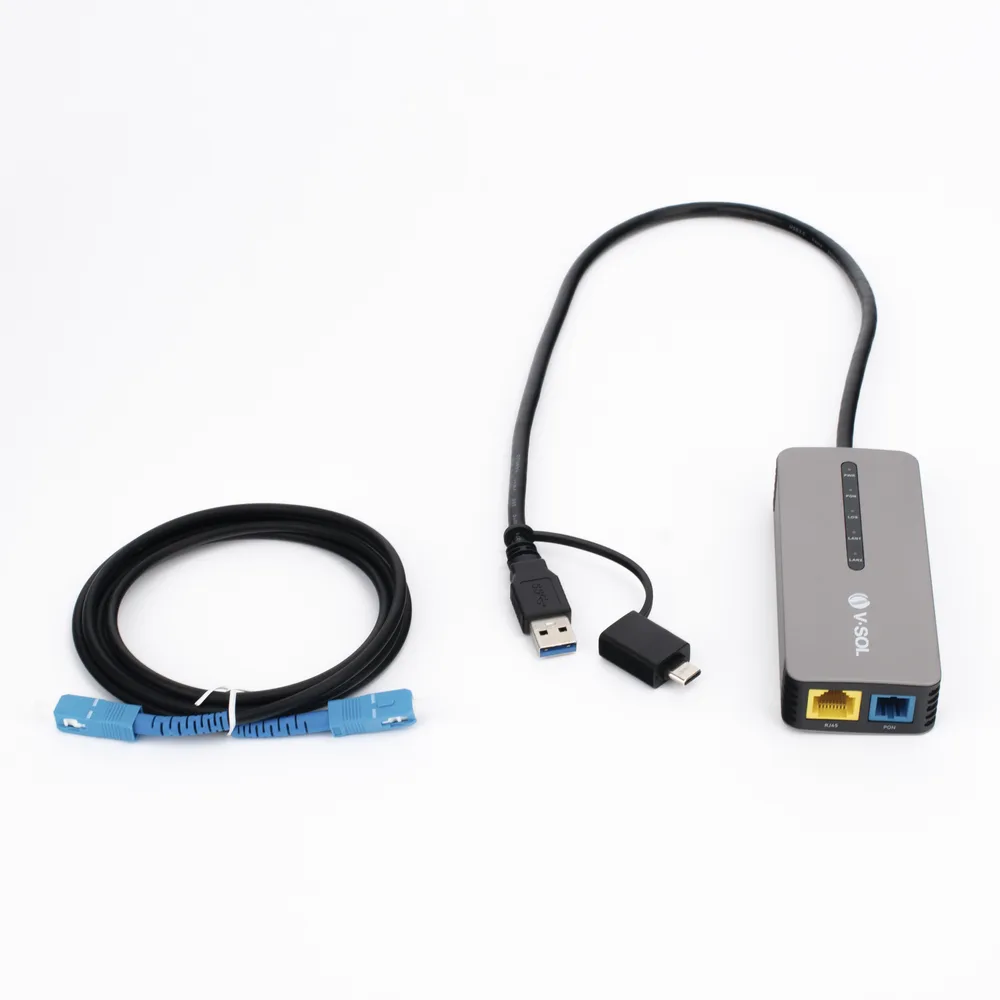ONU Bridge Dual GPON/EPON USB Portátil / 1 puerto RJ45 2.5Gbps / 1 puerto USB – vista 2