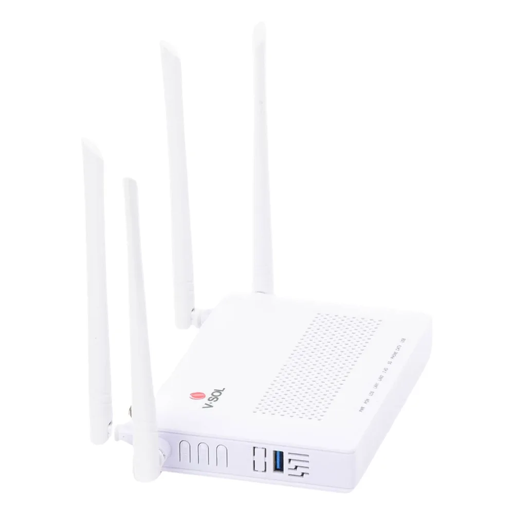 ONU Dual GPON/EPON con Wi-Fi AC de doble banda, 1 puerto SC/APC + 2 puertos LAN Gigabit + 1 puerto FXS + 1 Puerto CATV – vista 3