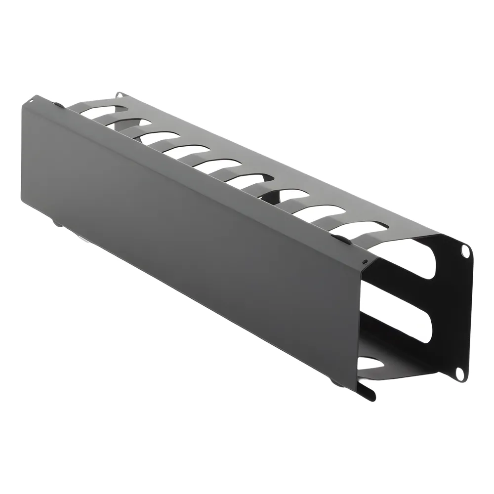 Organizador de Cables Horizontal de 2U para Rack de 19" con Cubierta Metálica – vista 2