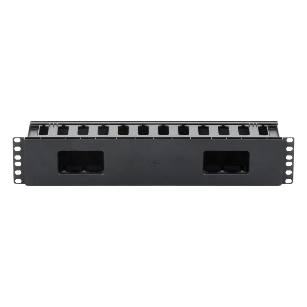 Organizador de Cables Horizontal de 2U para Rack de 19", Fabricado en Polímero Resistente a Deformaciones y Rayones – vista 3