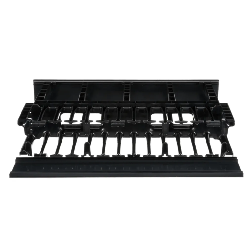 Organizador de Cables Horizontal NetManager de Alta Densidad, Doble (Frontal y Posterior), Para Rack de 19in, 2UR, Color Negro