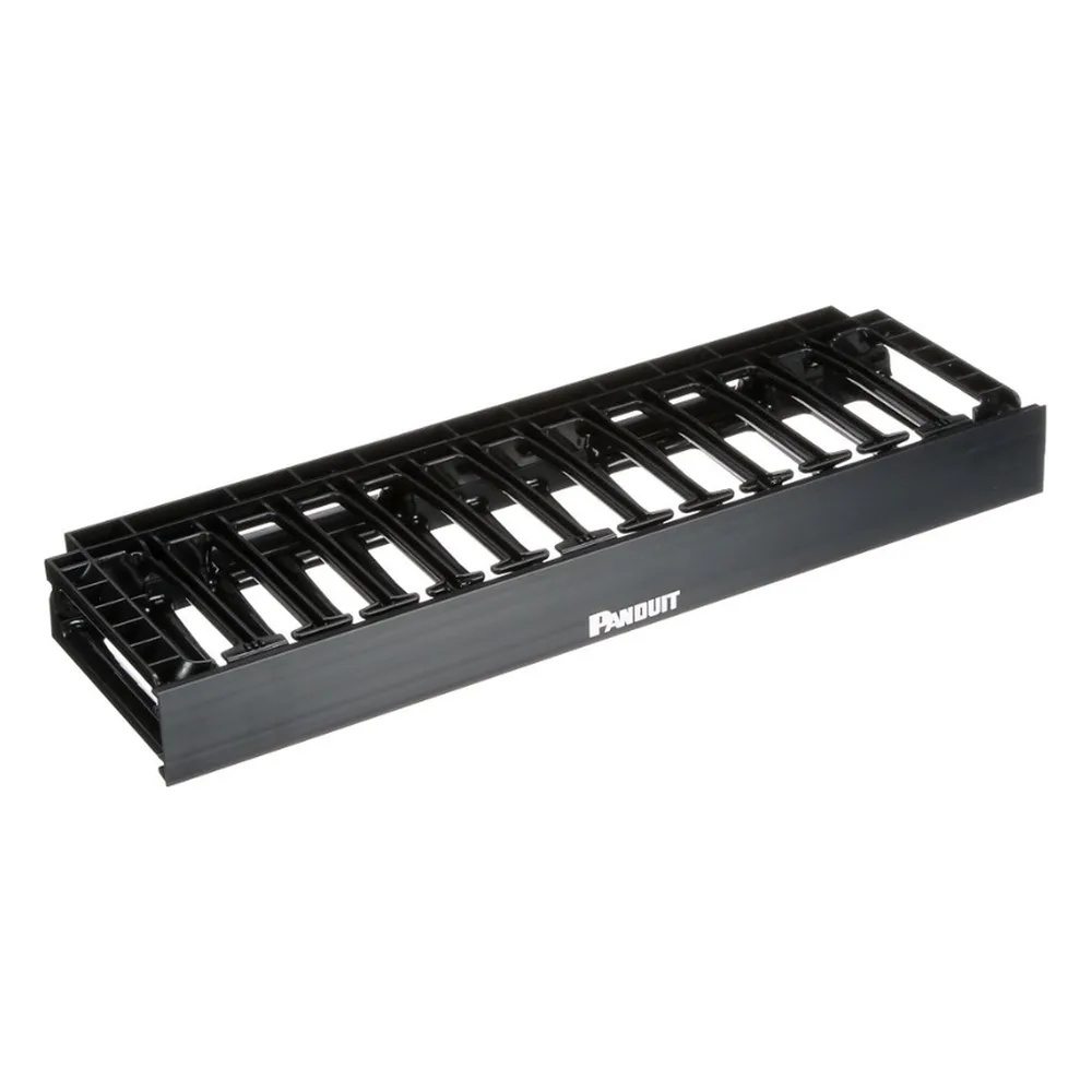 Organizador de Cables Horizontal NetManager de Alta Densidad, Sencillo (Solo Frontal), Para Rack de 19in, 1UR – vista 2