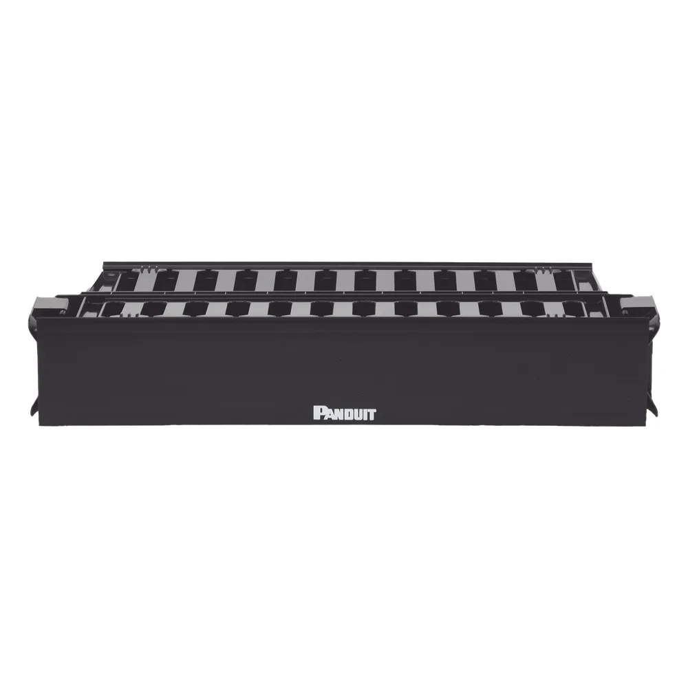 Organizador de Cables Horizontal PatchLink, Doble (Frontal y Posterior), Con Tapa Extendida, Para Rack de 19in, 2UR – vista 2
