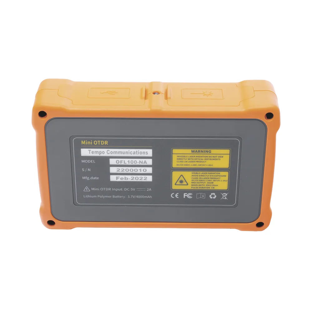OTDR Monomodo para Pruebas en Enlaces de Fibra Óptica, Longitudes de Onda 1310 y 1550 nm, Entrada SC/APC – vista 5