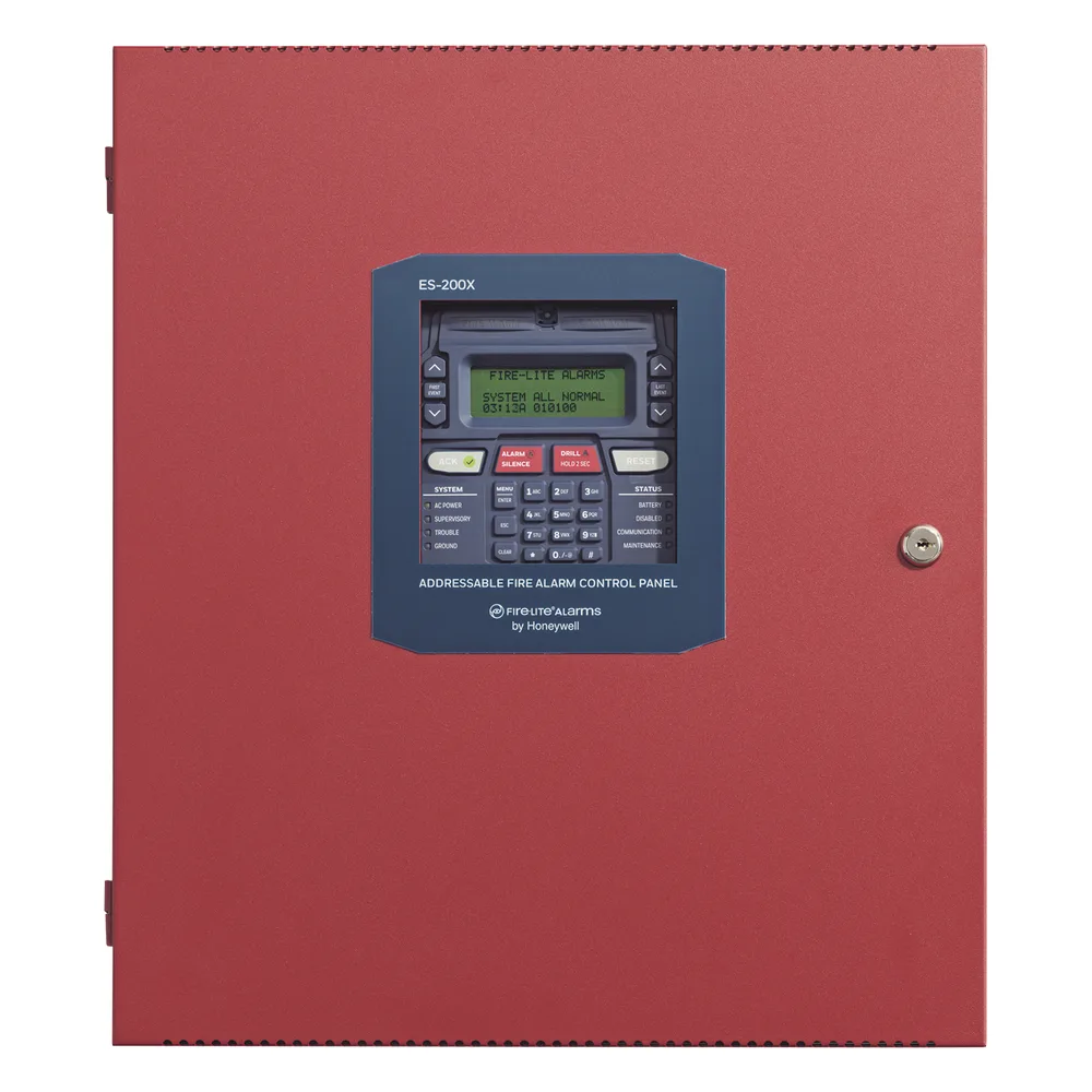 Panel de detección de incendio direccionable inteligente con comunicador preinstalado, 198 dispositivos en un lazo SLC, 4 NAC Clase A/B, activa el centro ECC-50/100