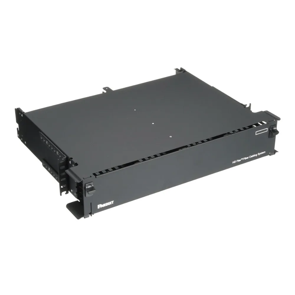 Panel de Distribución de Fibra Óptica, Acepta 12 Cassettes HD Flex y 144 Fibras por UR, Hasta 2 UR – vista 2