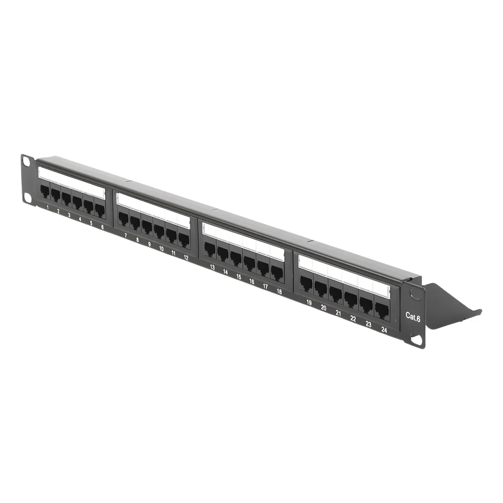 Panel de Parcheo de Impacto (110) UTP de 24 Puertos Cat6, 19 Pulgadas (48.26 cm), con Barra para Organizar Cable – vista 2