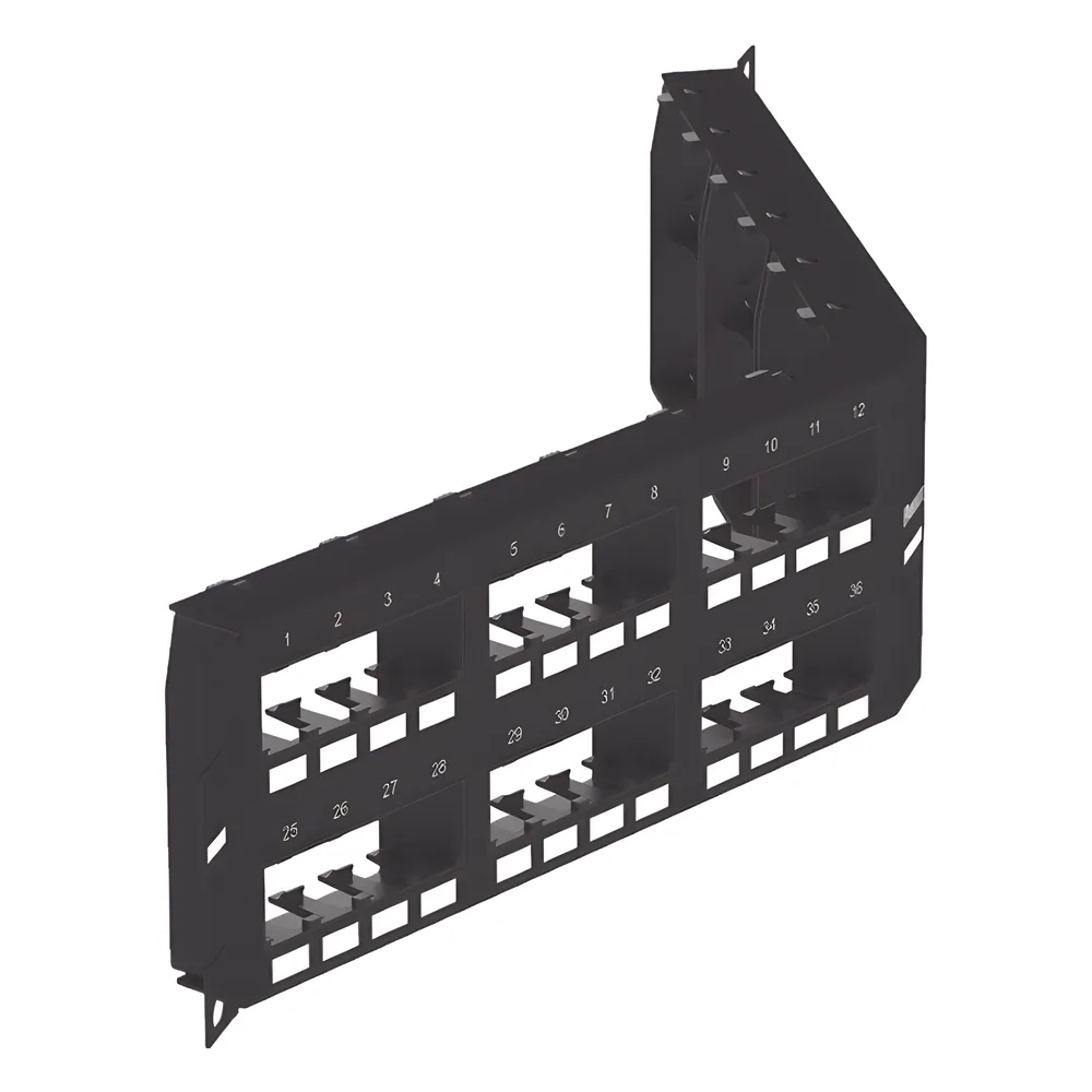 Panel de Parcheo Modular Mini-Com (Sin Conectores), Angulado Instalación la Ras, Sin Blindaje, de 48 Puertos, 2UR – vista 4