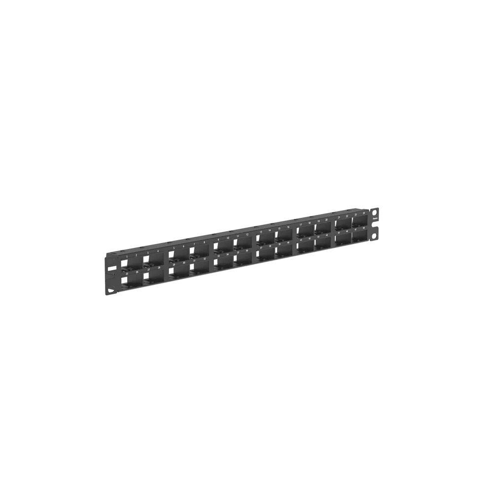 Panel de Parcheo Modular Mini-Com (Sin Conectores), Plano, Blindado, Alta Densidad, de 48 Puertos, 1UR – vista 4