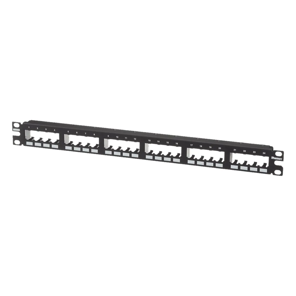 Panel de Parcheo Modular Mini-Com (Sin Conectores), Plano de Instalación al Ras, Sin Blindaje, de 24 Puertos, 1UR – vista 3