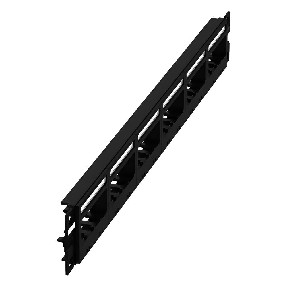 Panel de Parcheo Modular Mini-Com (Sin Conectores), Ultimate IDÆ, Plano, Sin Blindaje, Con Etiqueta y Cubierta, de 24 Puertos, 1UR – vista 4