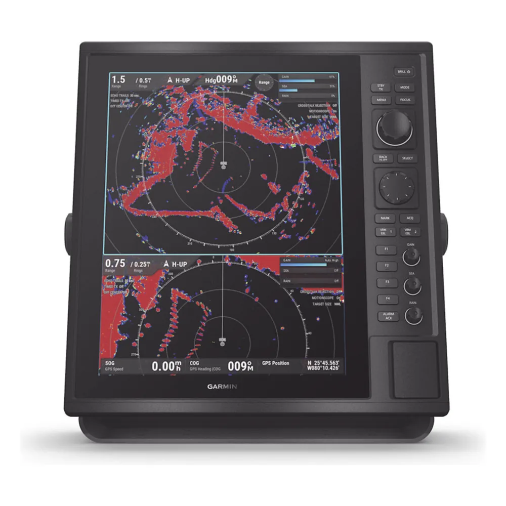 Pantalla CR 1522 / Resolución 1024 x 768 XGA / GPS/GLONASS/GALILEO/BEIDOU/QZSS/GAGAN / 2 Ranuras SD / IP26 & IP27 / NMEA 2000 y 0183 Compatible / 10-36 VDC – vista 3