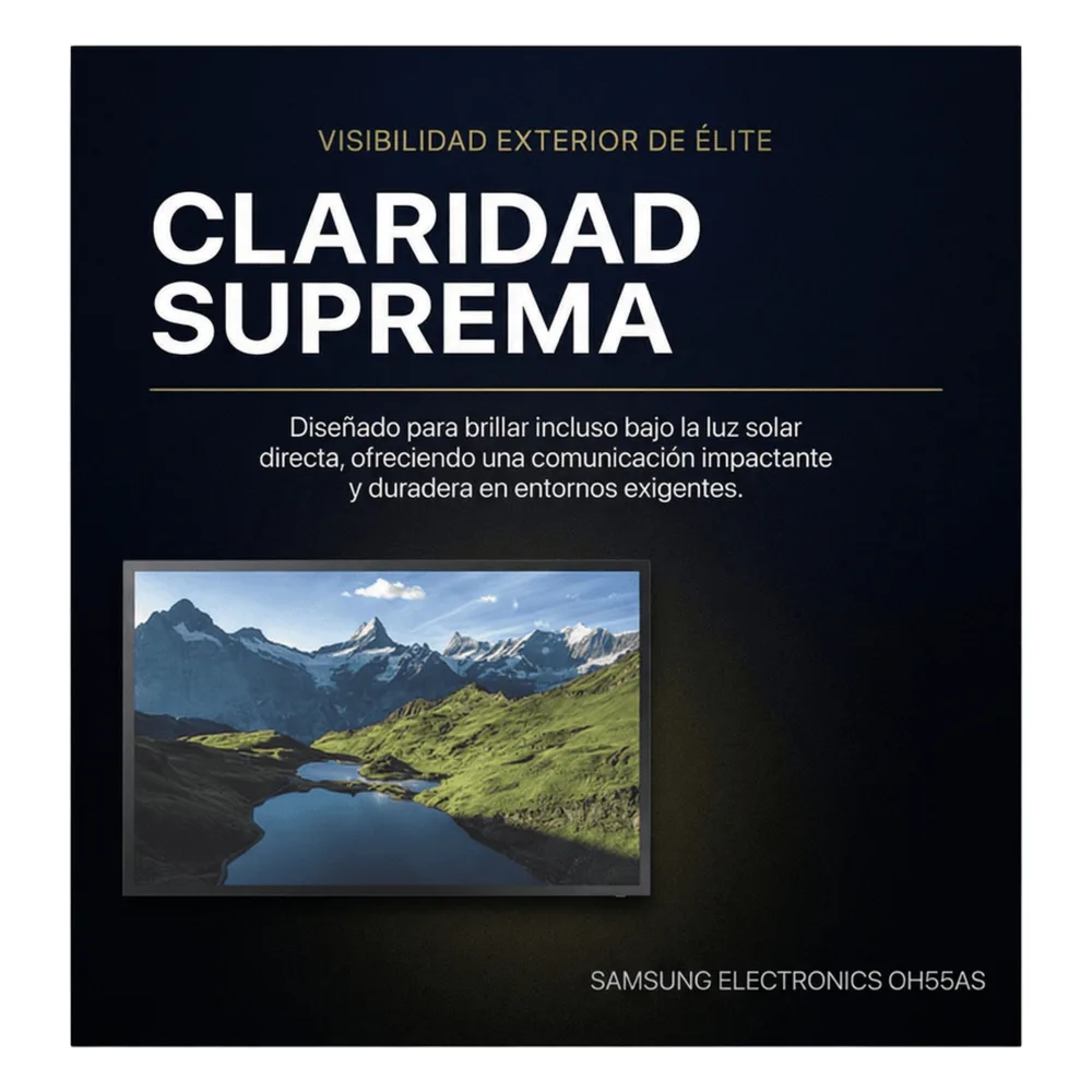 Pantalla Profesional LED 55" para Exterior con Vidrio Templado de Protección 5T, Full HD (1080p), HDMI/HDBaseT (LAN), Brillo 3500 cd/m2. Compatible VESA – vista 5