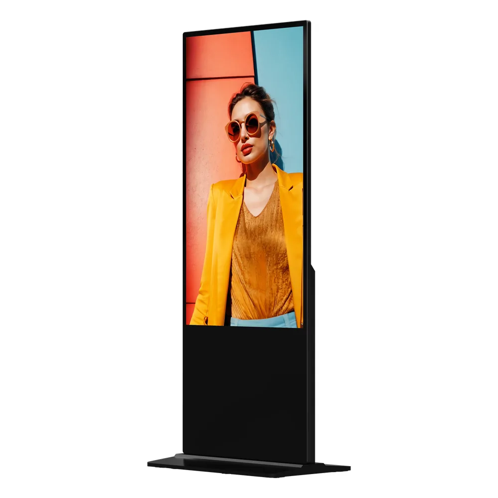 Pantalla Táctil de 55" 4K para Publicidad Digital / Base para Piso (Tótem) / Gestión de Contenido y Control Centralizado