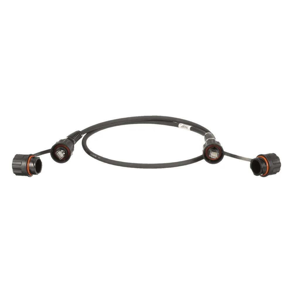 Patch Cord Cat6A IndustrialNet, Blindado S/FTP, Con Plug Industrial y Tapa en Cada Extremo, 2 Metros