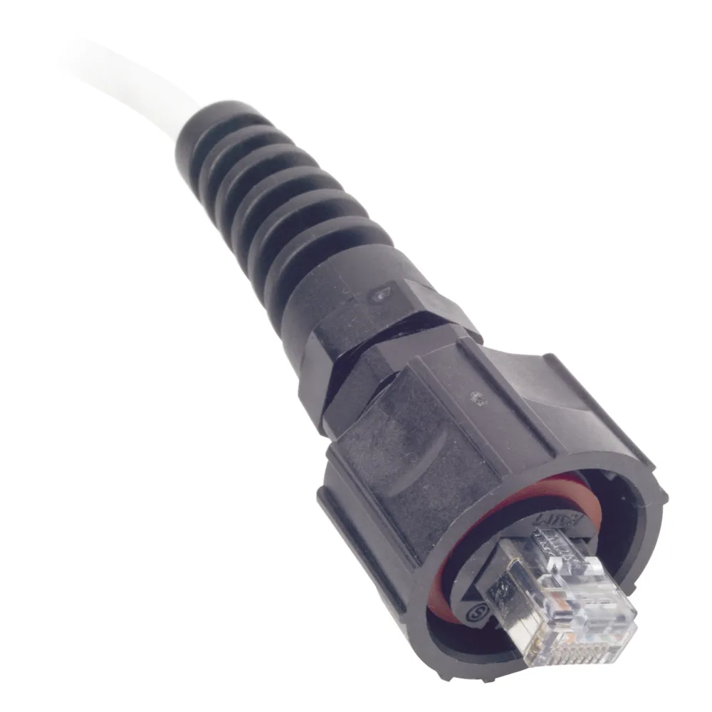 Patch Cord Reforzado Industrial (Ruggedized), Cat6A Blindado S/FTP, CM/LS0H, 1.52 Metros (5 Pies) – vista 3