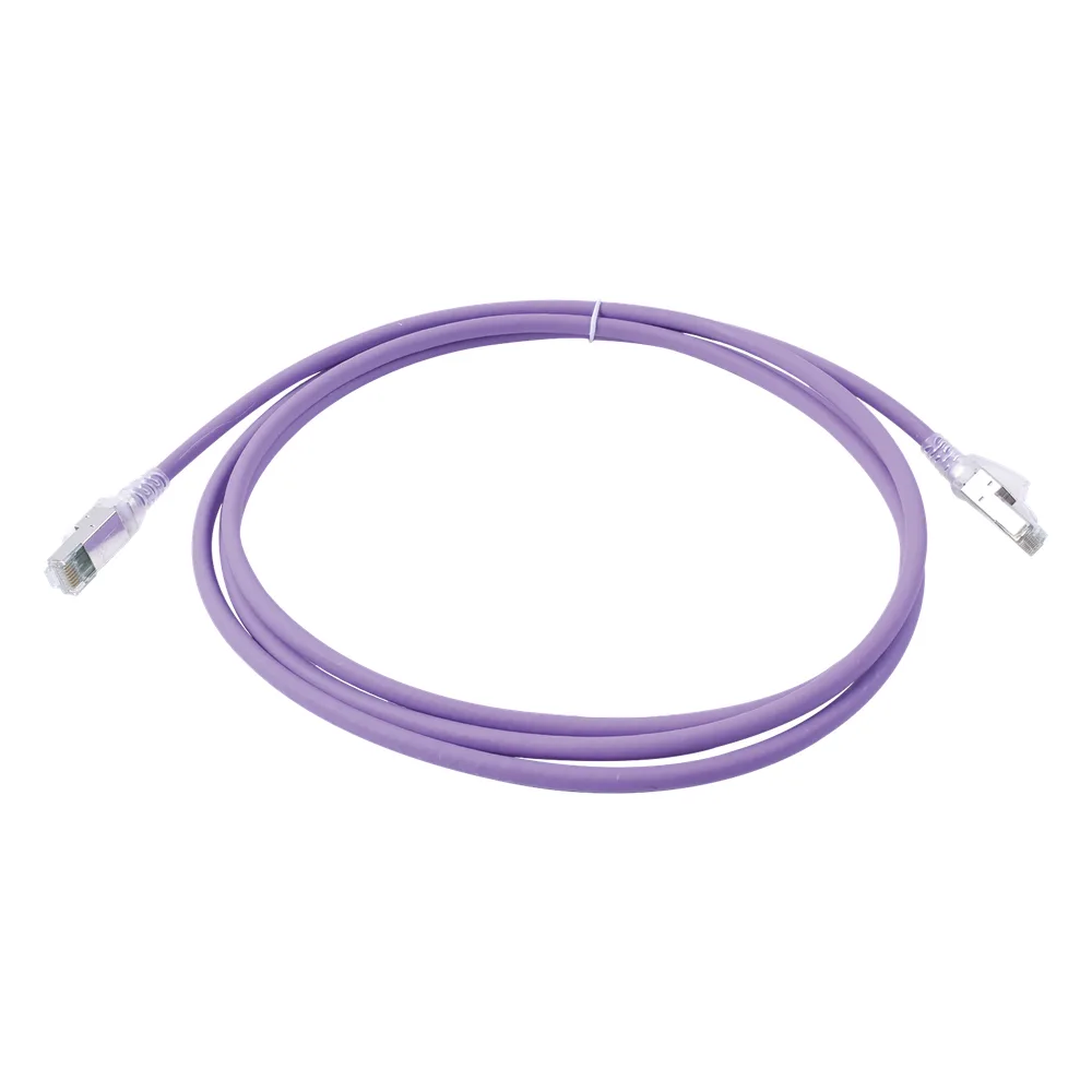 Patch Cord Z-MAX Cat6A S/FTP, CM/LS0H, 2.13 Metros (7 Pies), Color Violeta, Versión Bulk