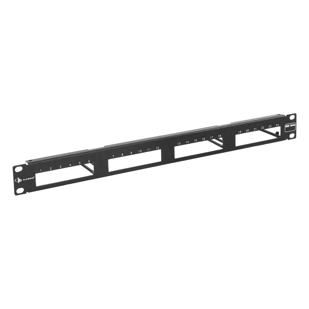 Patch Panel MAX Modular (Vacío), de 24 Puertos, Plano, 1UR – vista 2