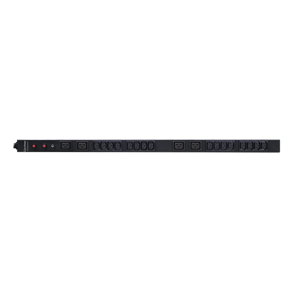 PDU Básico para Distribución de Energía, Entrada 200-230 Vca NEMA L6-30P, Con 16 Tomas C13 y 4 C19, de Instalación Vertical, 30 Amp, 220 Vca