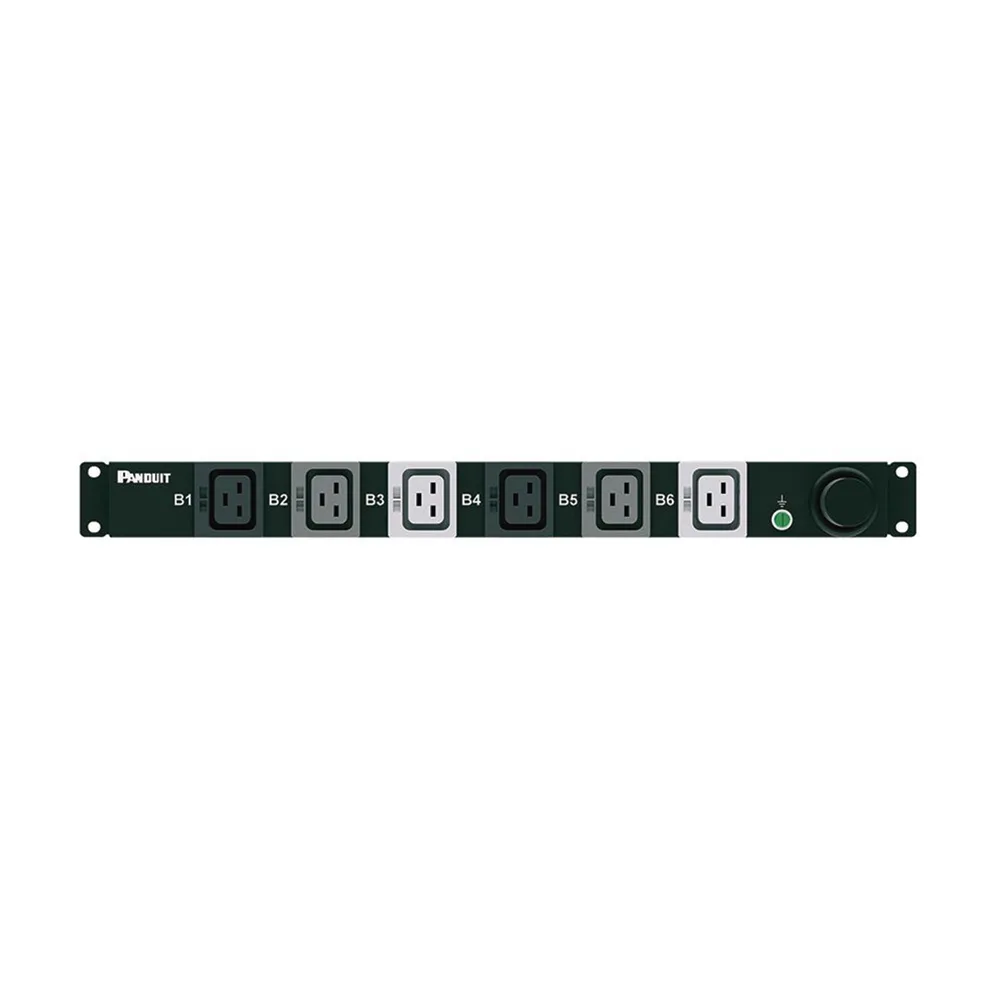 PDU Básico para Distribución de Energía, Plug de Entrada Trifásico CS8365C, Con 6 Contactos C19, Instalación Horizontal de 19in, 1UR, 50 Amp, 208 Vca – vista 3