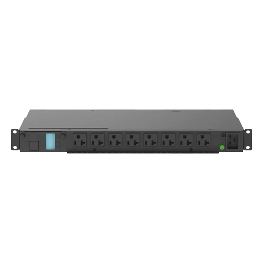 PDU G5 Monitoreable (MI) para Distribución de Energía, Enchufe de Entrada NEMA 5-15P, Con 8 Salidas 5-20R, Horizontal 19in, 120 Vca, 15 Amp, 1UR – vista 2