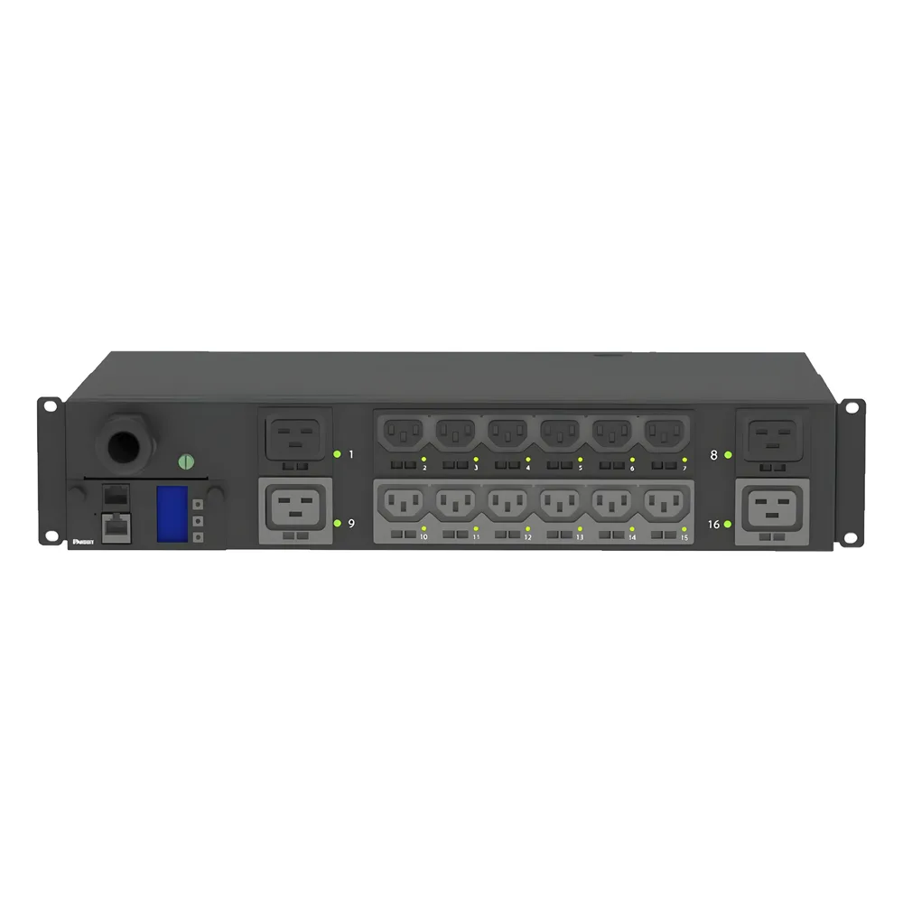PDU G5 Monitoreable y Switchable (MS) para Distribución de Energía, Enchufe de Entrada NEMA L6-30P, Con 12 Salidas C13 y 4 Salidas C19, Horizontal 19in, 208 Vca, 30 Amp, 2UR