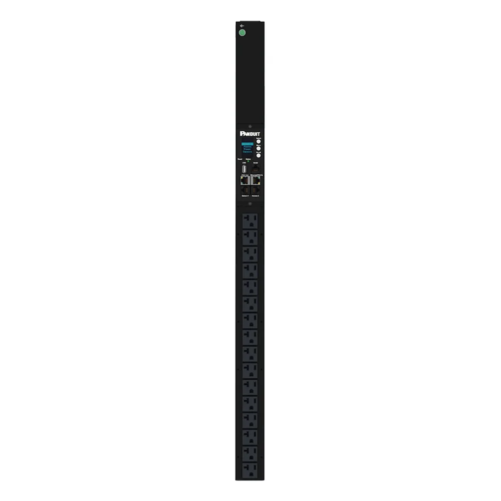 PDU G6 Monitoreable (MI) para Distribución de Energía, Enchufe de Entrada NEMA 5-15P, Con 16 Salidas NEMA 5-20R, de Instalación Vertical, 120 Vca, 15 Amp – vista 2