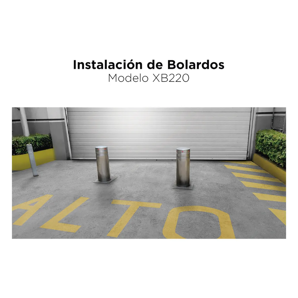 Pilona o Bolardo Neumático / 100% Acero Inoxidable / Alta Velocidad / 275MM Diámetro / Acabado de Lujo – vista 2