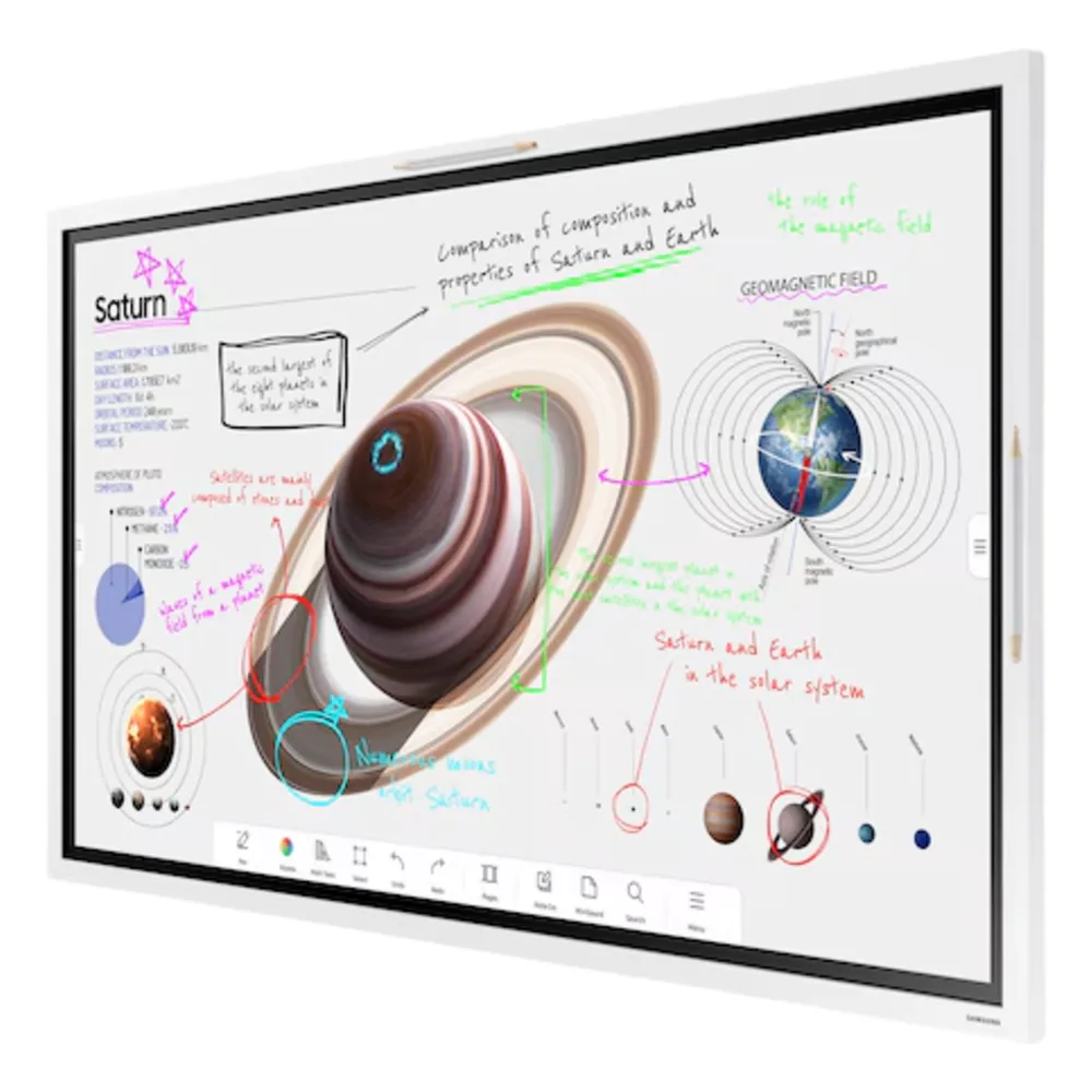 Pizarra Interactiva Digital / 55" 4K UHD (3840x2160) / Touch IR 20 Puntos / Whiteboard 4 Usuarios Simultáneos / Tizen 9.0 / WiFi / VESA 400x400 – vista 2