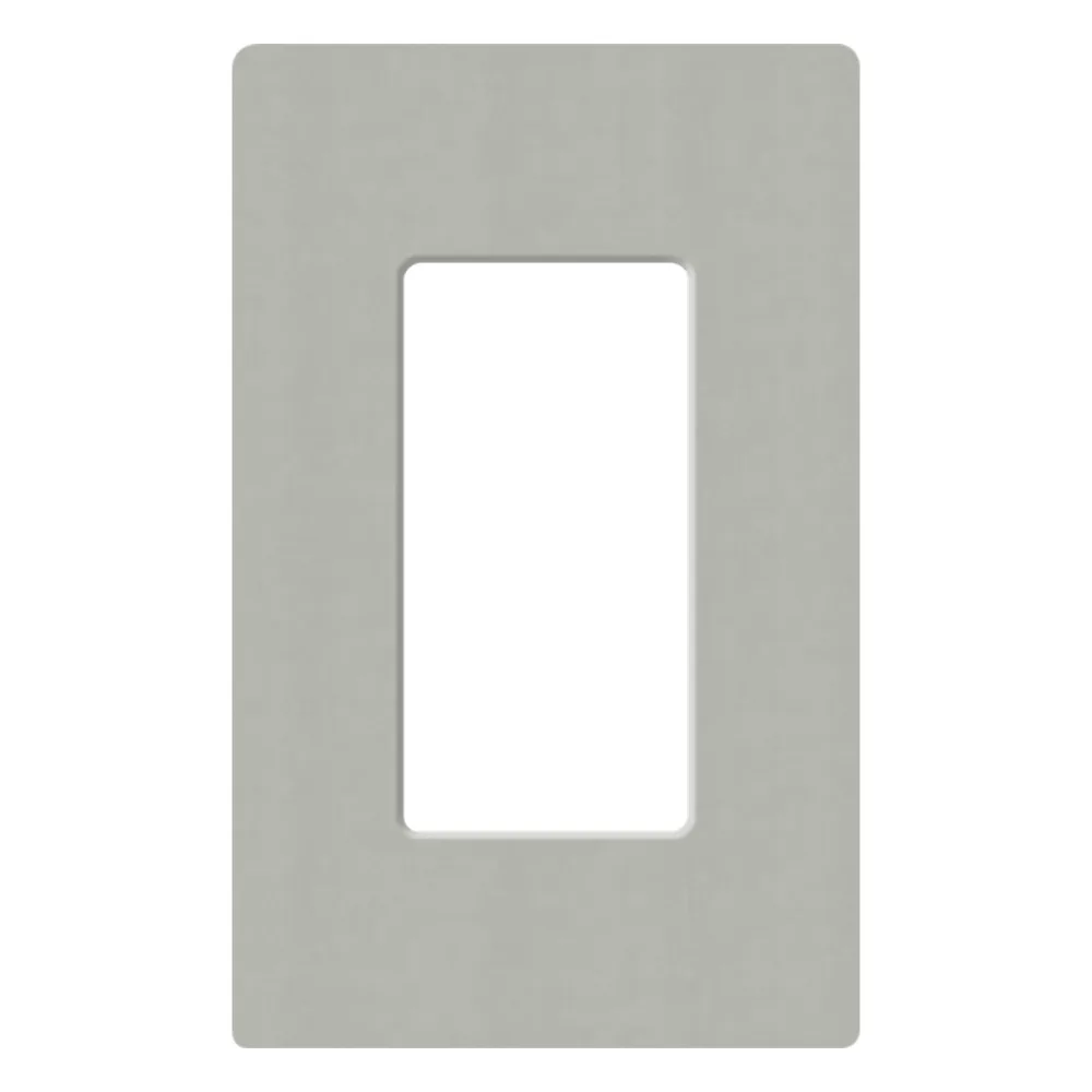 Placa de pared de 1 espacio para atenuador, apagador o control inalámbrico Lutron, línea Claro sin tornillos visibles