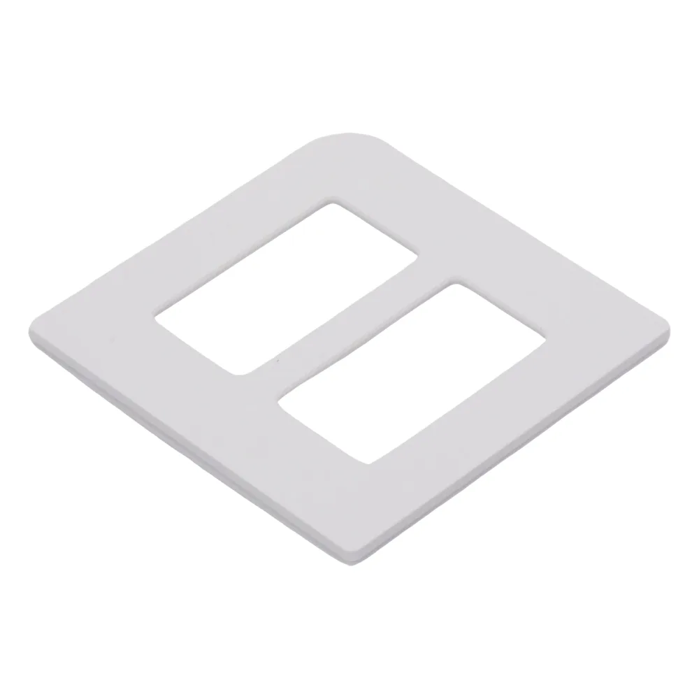 Placa de pared de 2 espacios sin tornillos visibles en acabado Snow satinado, compatible con atenuadores e interruptores Lutron Maestro, Diva, Claro y controles Pico – vista 2