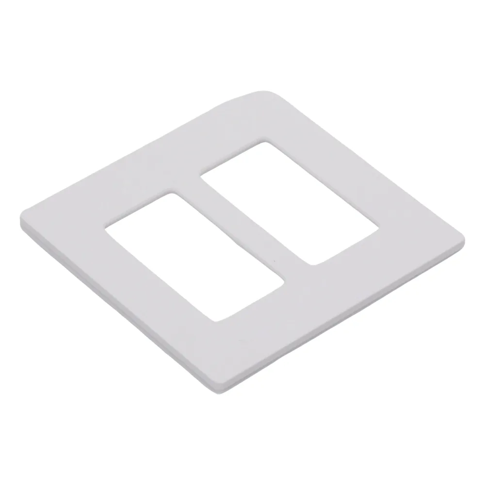 Placa de pared de 2 espacios sin tornillos visibles en acabado Snow satinado, compatible con atenuadores e interruptores Lutron Maestro, Diva, Claro y controles Pico – vista 4