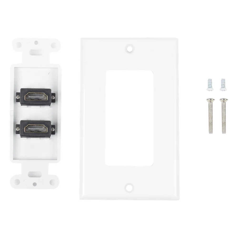 Placa de Pared de 2 Puertos HDMI Hembra a Hembra – vista 2