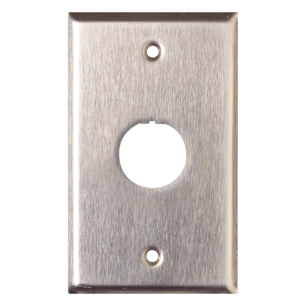 Placa de Pared Reforzada, de Acero Inoxidable, Para Uso Industrial, de 1 Puerto