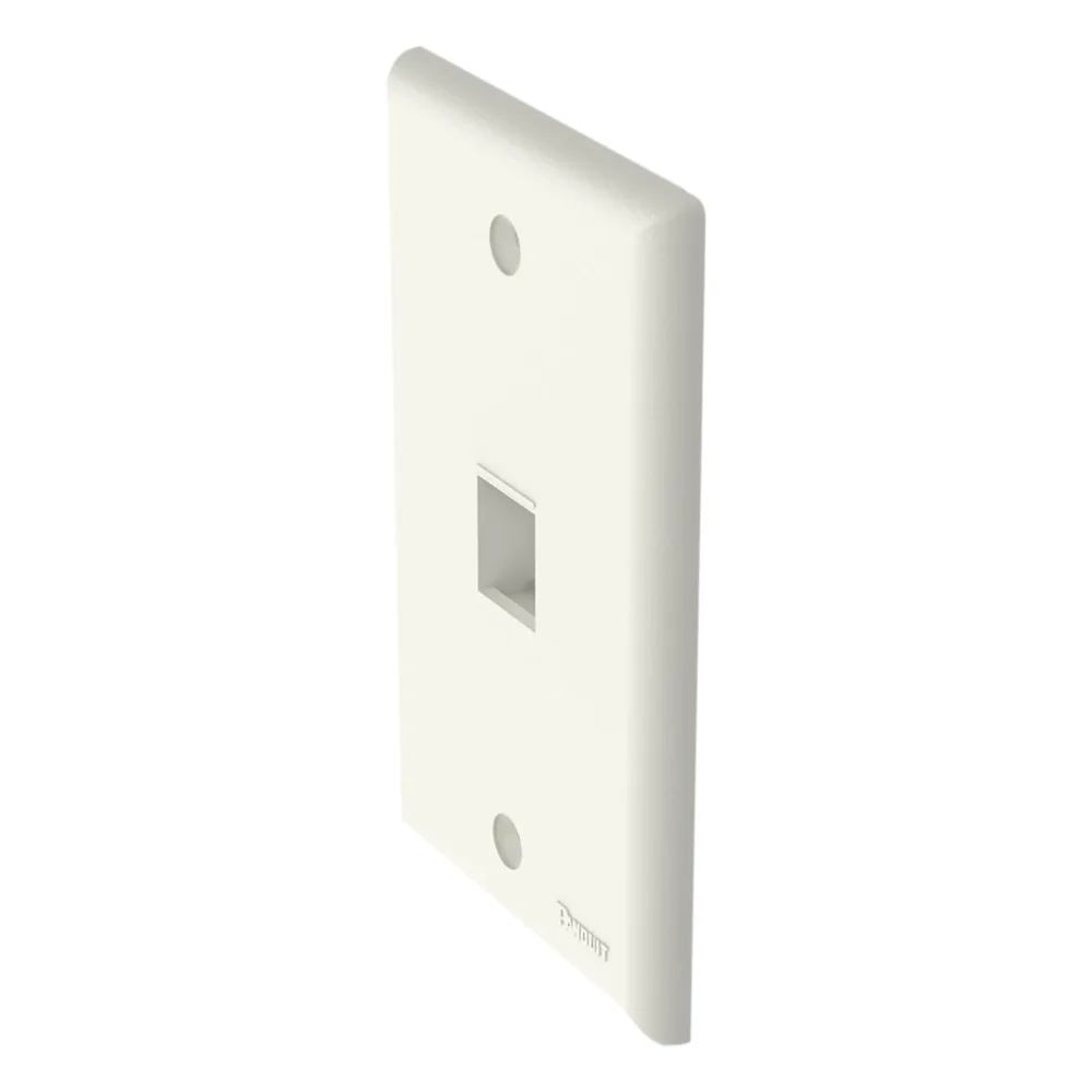 Placa de Pared Vertical, Salida Para 1 Puerto Keystone, Color Blanco Mate – vista 2