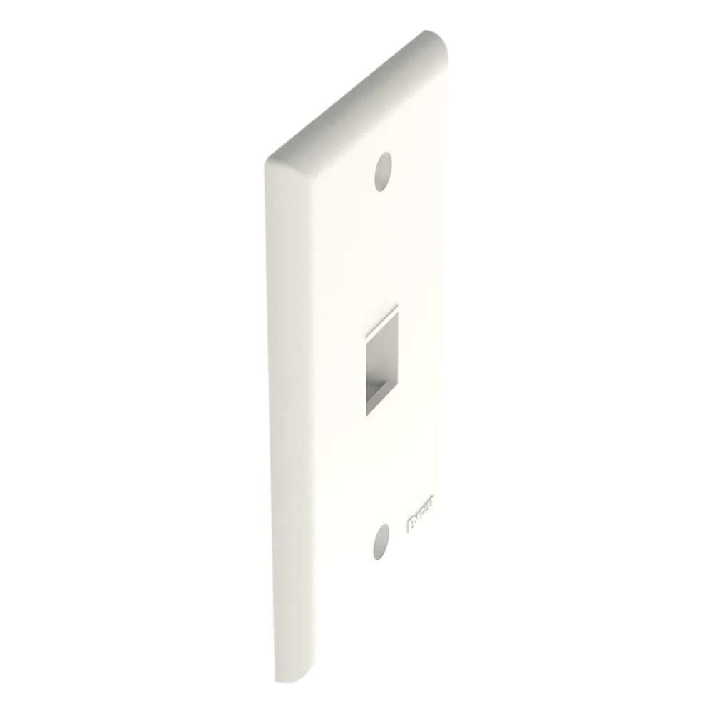 Placa de Pared Vertical, Salida Para 1 Puerto Keystone, Color Blanco Mate – vista 3