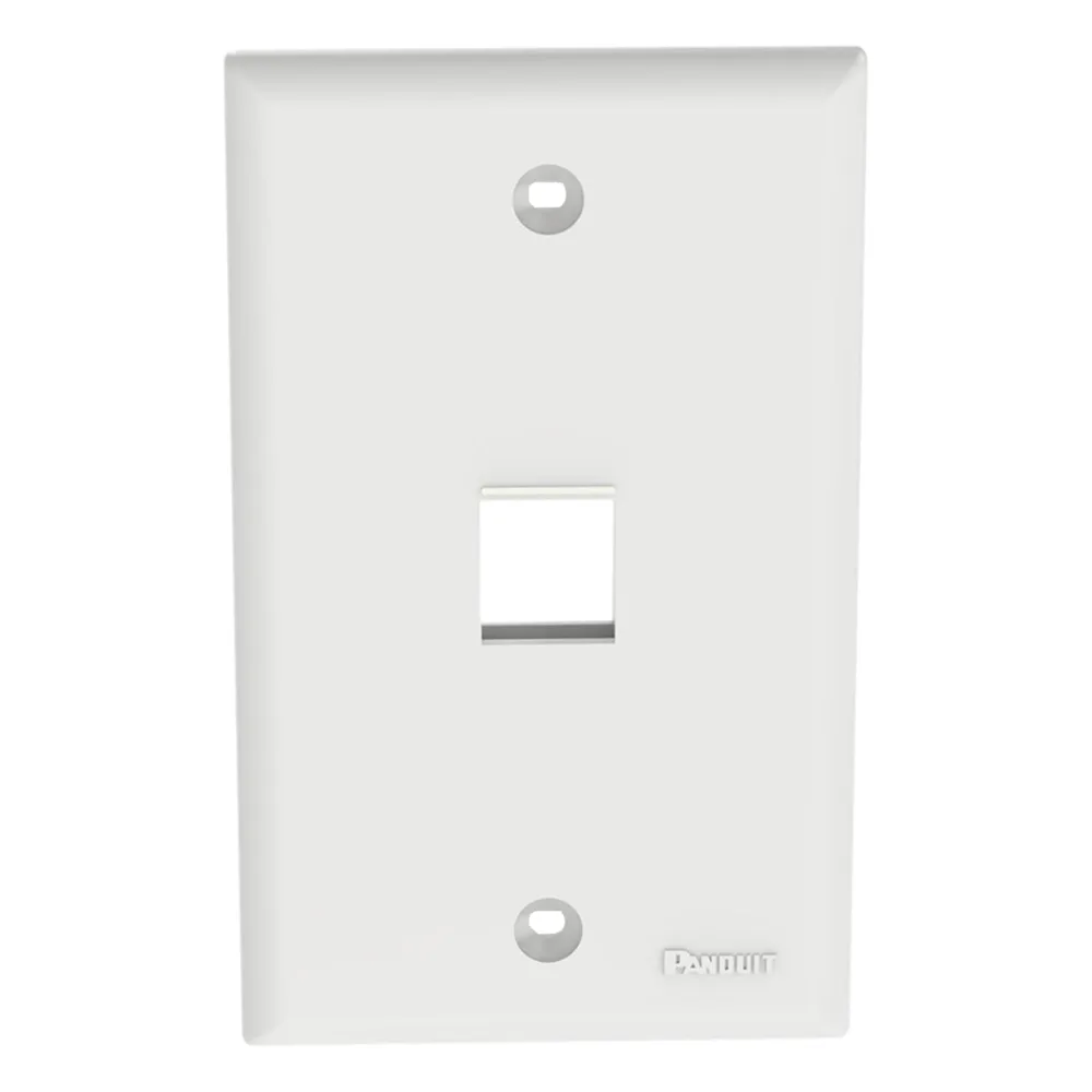 Placa de Pared Vertical, Salida Para 1 Puerto Keystone, Color Blanco