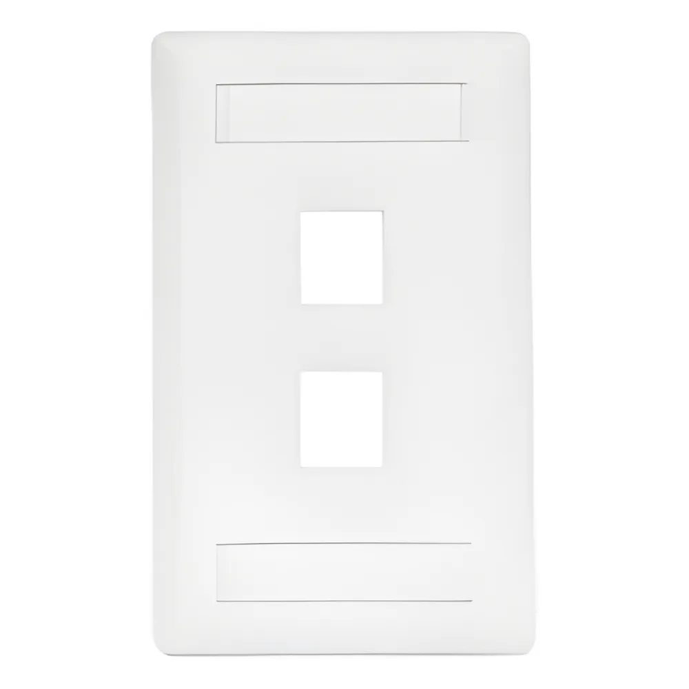 Placa Frontal para 2 Puertos Teléfono/Datos/Multimedia/ Color Blanco
