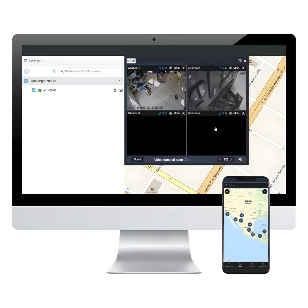 Plataforma Avanzada para Rastreo GPS, VIDEO Móvil y Telemática Vehicular / Mensualidad (Licencia para 1 localizador GPS)